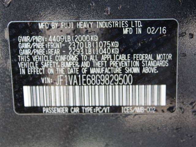 2016 Subaru WRX AWD Premium 4dr Sedan 6M